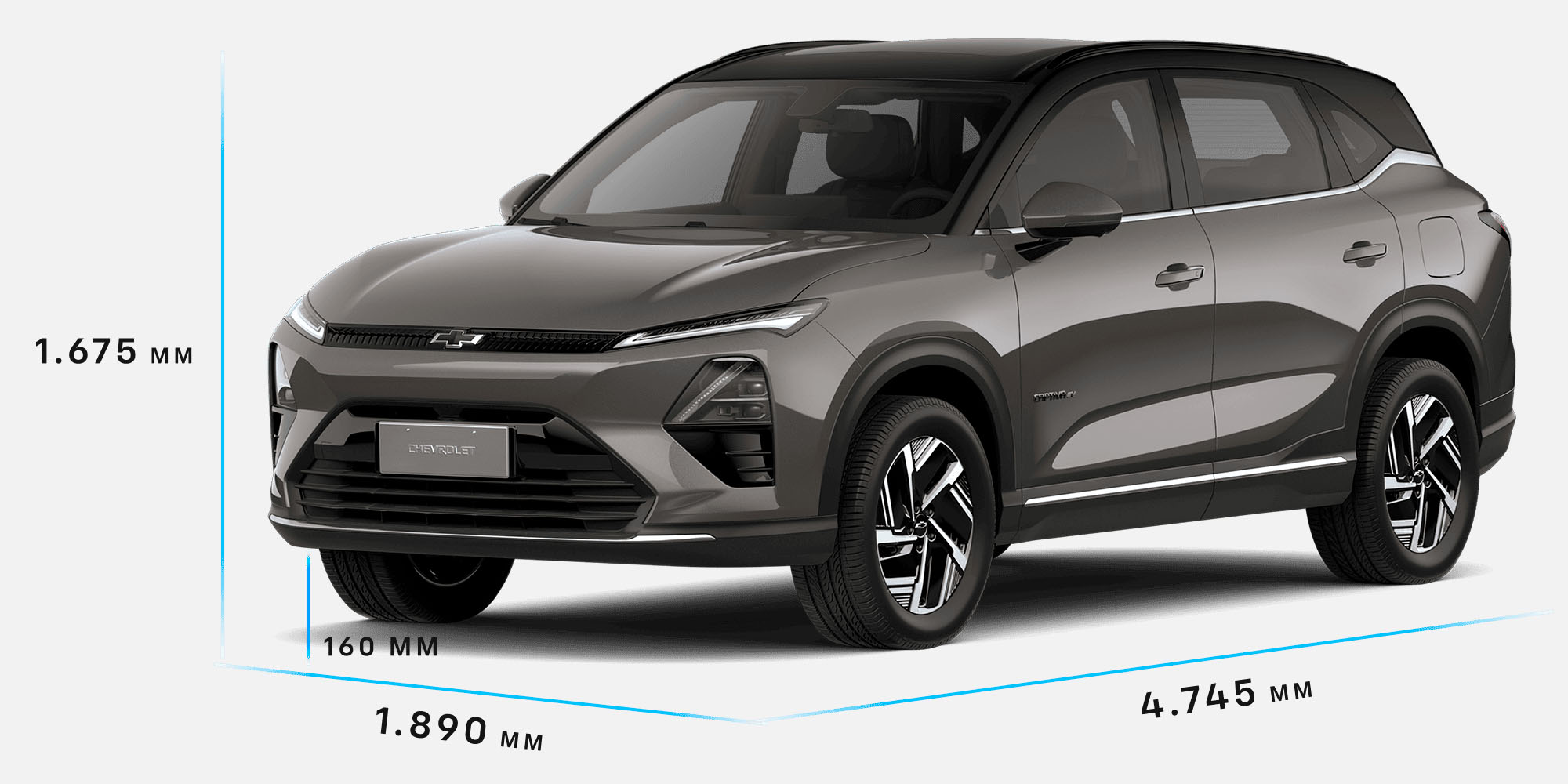 Medidas de la Chevrolet Captiva EV: alto, ancho y largo