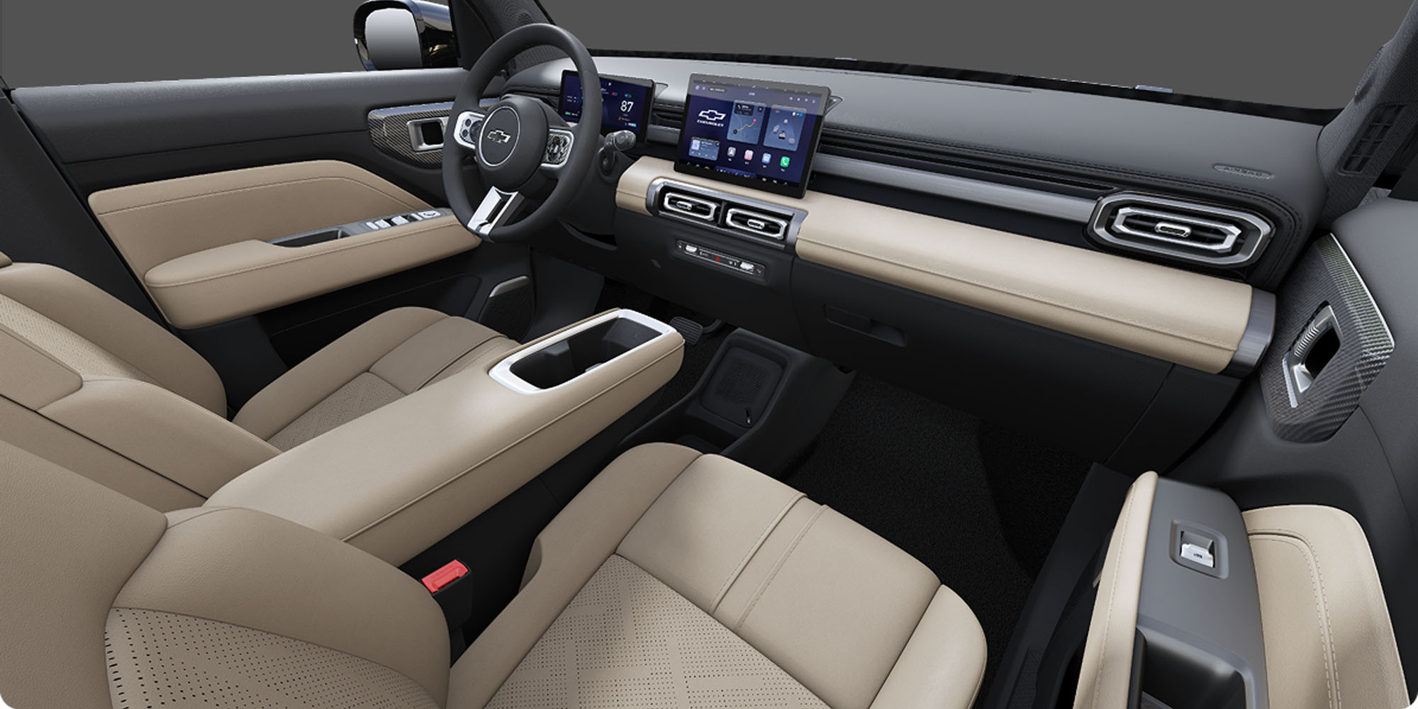 Acabado interior del Chevrolet Spark EUV color beige