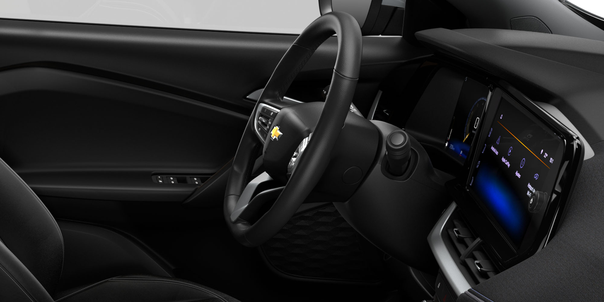 Volante y pantalla multimedia