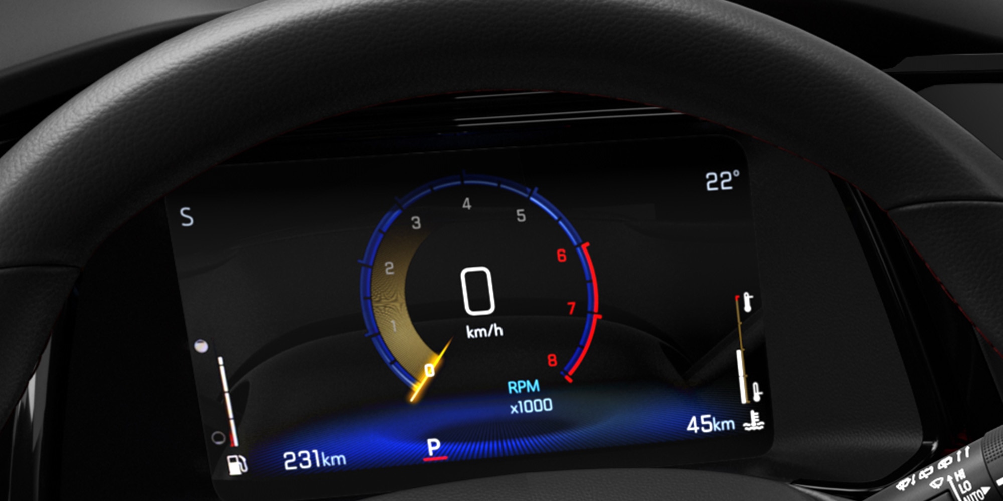 Vista del clúster digital de la Chevrolet Tracker 2026