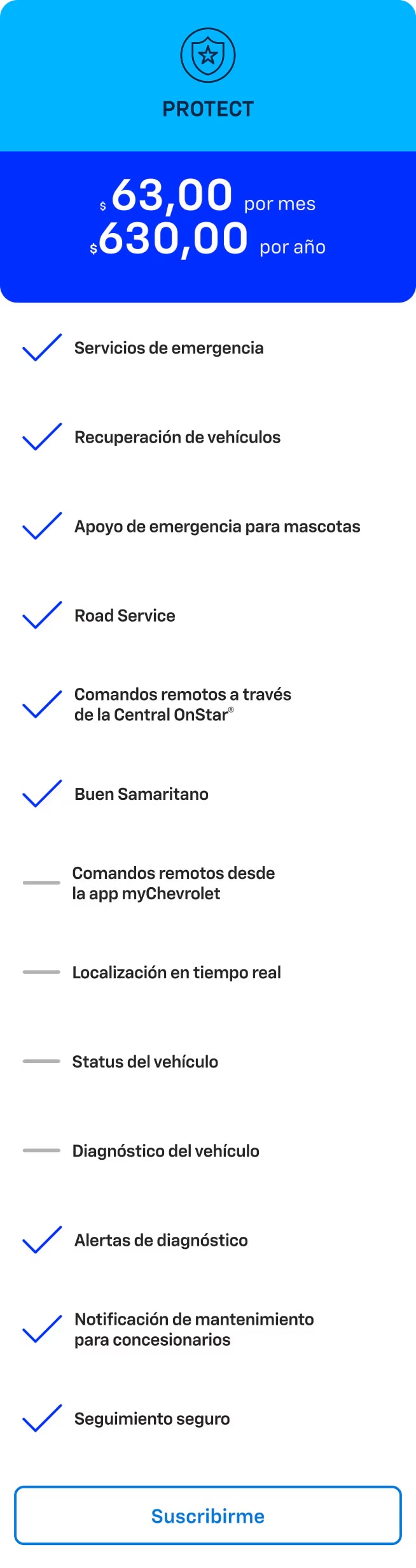 Plan Connect de OnStar Perú