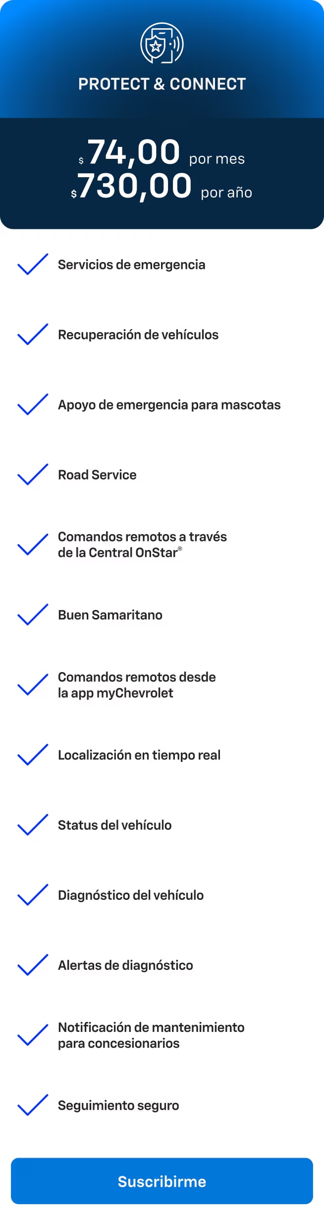 Plan Protect & Connect de OnStar Perú